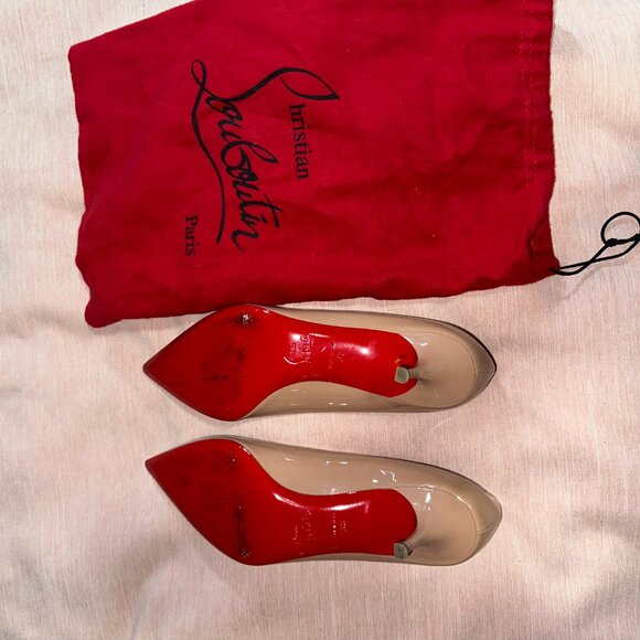 Christian Louboutin Pigalle Follies 55 Patent Nude Size EUR 38 US 8 - Picture 4 of 8